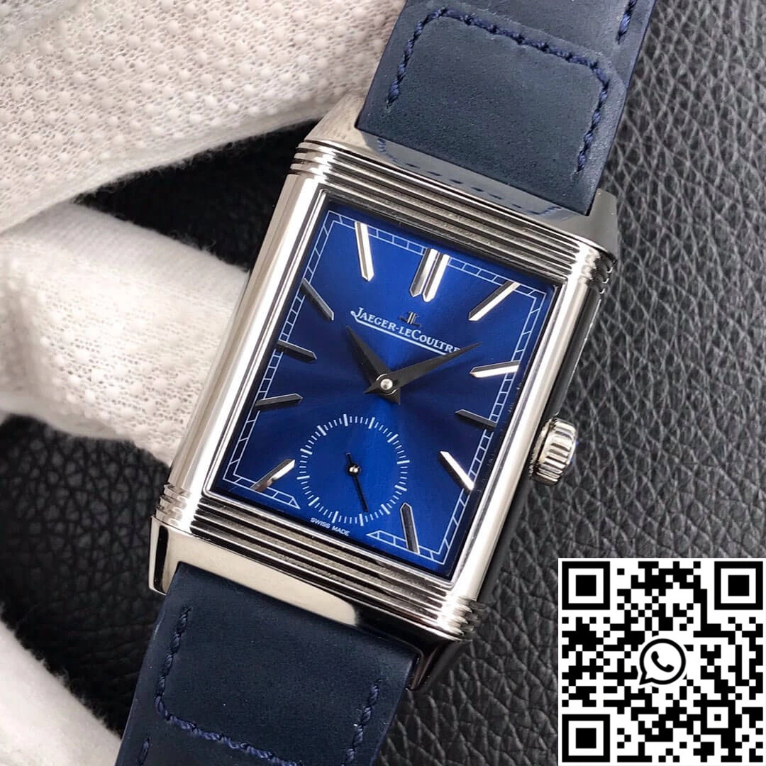 Jaeger LeCoultre Reverso Tribute Double-sided Double Time Zone Flip MG Factory Blue Dial Sophisticated 2126