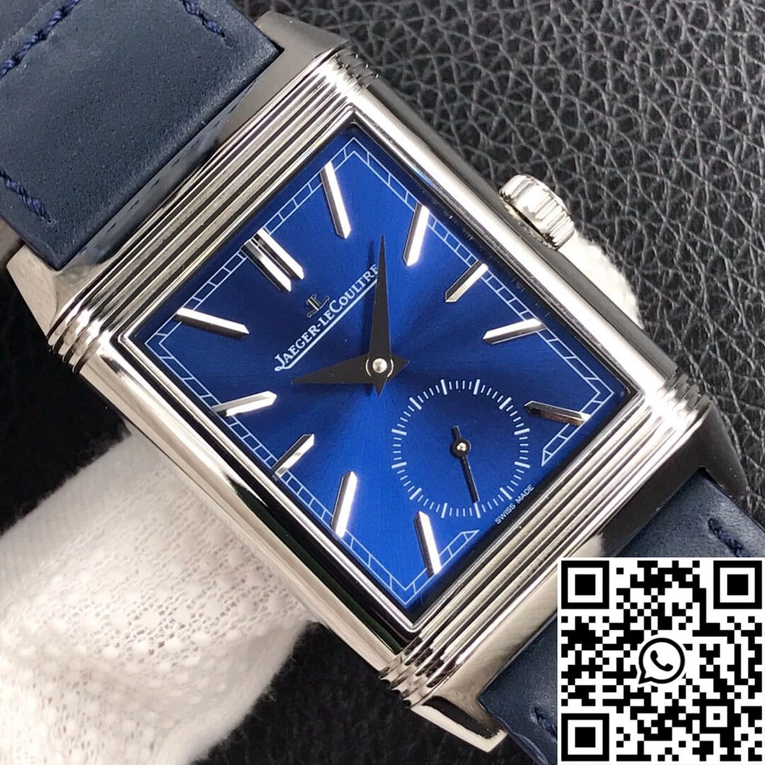 Jaeger LeCoultre Reverso Tribute Double-sided Double Time Zone Flip MG Factory Blue Dial Sophisticated 2126