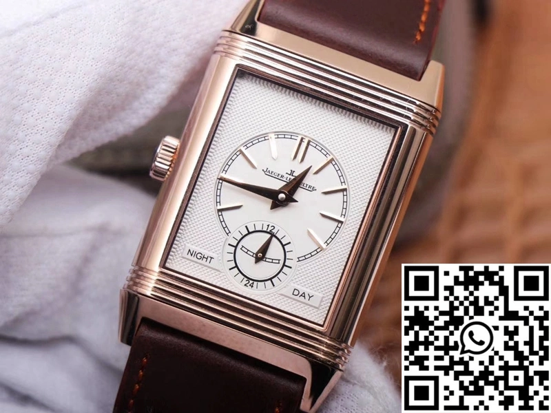 Jaeger LeCoultre Reverso Tribute Double-sided Double Time Zone Flip MG Factory Rose Gold Black Dial Lightweight 2130