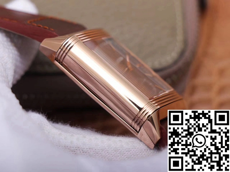 Jaeger LeCoultre Reverso Tribute Double-sided Double Time Zone Flip MG Factory Rose Gold Black Dial Lightweight 2130