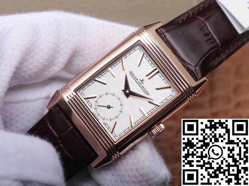 Jaeger LeCoultre Reverso Tribute Double-sided Double Time Zone Flip MG Factory Rose Gold White Dial ComfortFit 2123