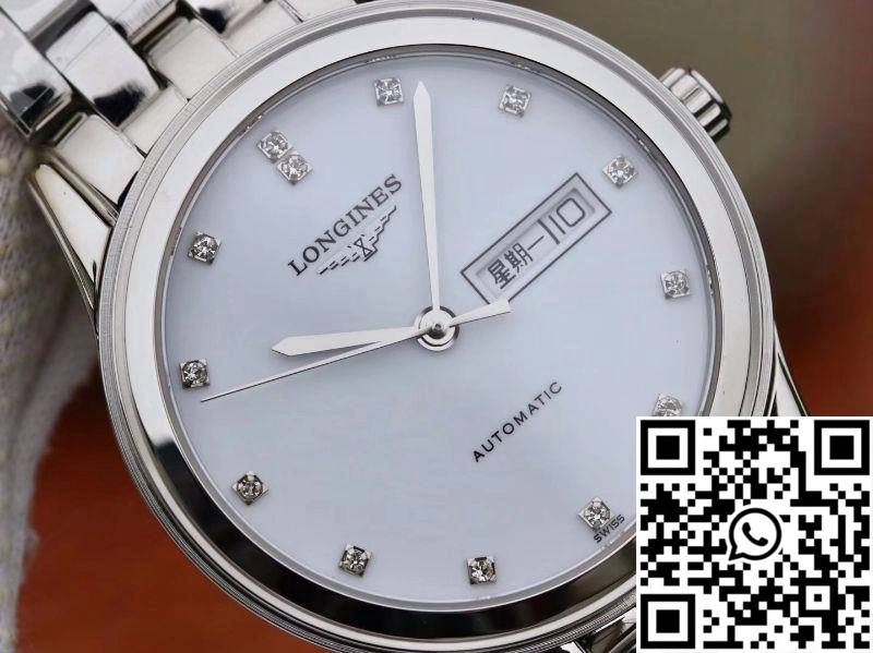 Premium Longines Flagship Double Calendar L4.899.4.12.602 GK Factory White Dial 2164