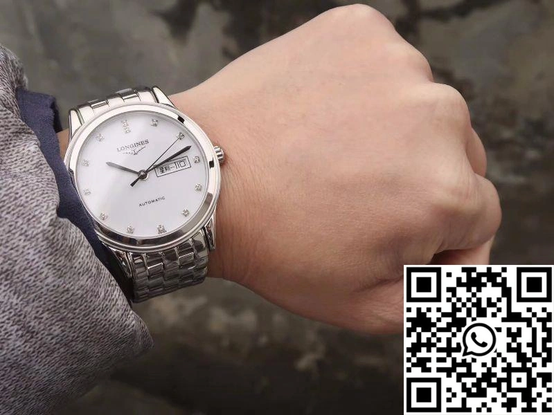 Premium Longines Flagship Double Calendar L4.899.4.12.602 GK Factory White Dial 2164