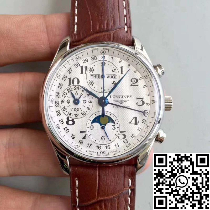 ZeroBulk Longines Master Collection Moonphase Chronograph L2.673.4.78.3 JF Factory White Dial 2192
