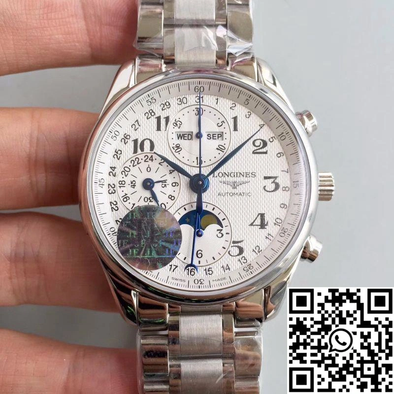 Longines Master Collection Moonphase Chronograph L2.673.4.78.6 JF Factory White Dial FreshLook 2186
