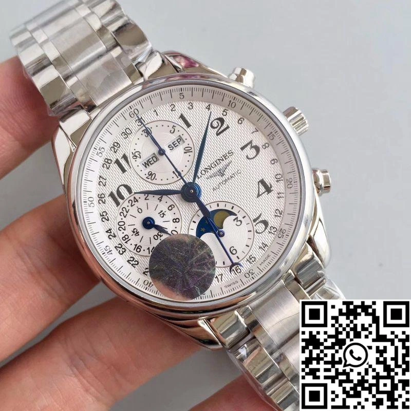 Longines Master Collection Moonphase Chronograph L2.673.4.78.6 JF Factory White Dial FreshLook 2186