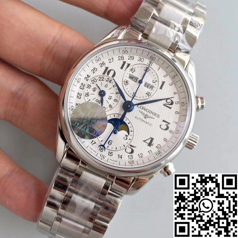 Longines Master Collection Moonphase Chronograph L2.673.4.78.6 JF Factory White Dial FreshLook 2186
