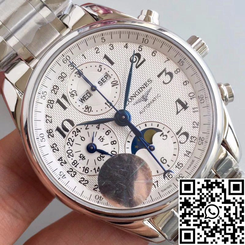 Longines Master Collection Moonphase Chronograph L2.673.4.78.6 JF Factory White Dial FreshLook 2186