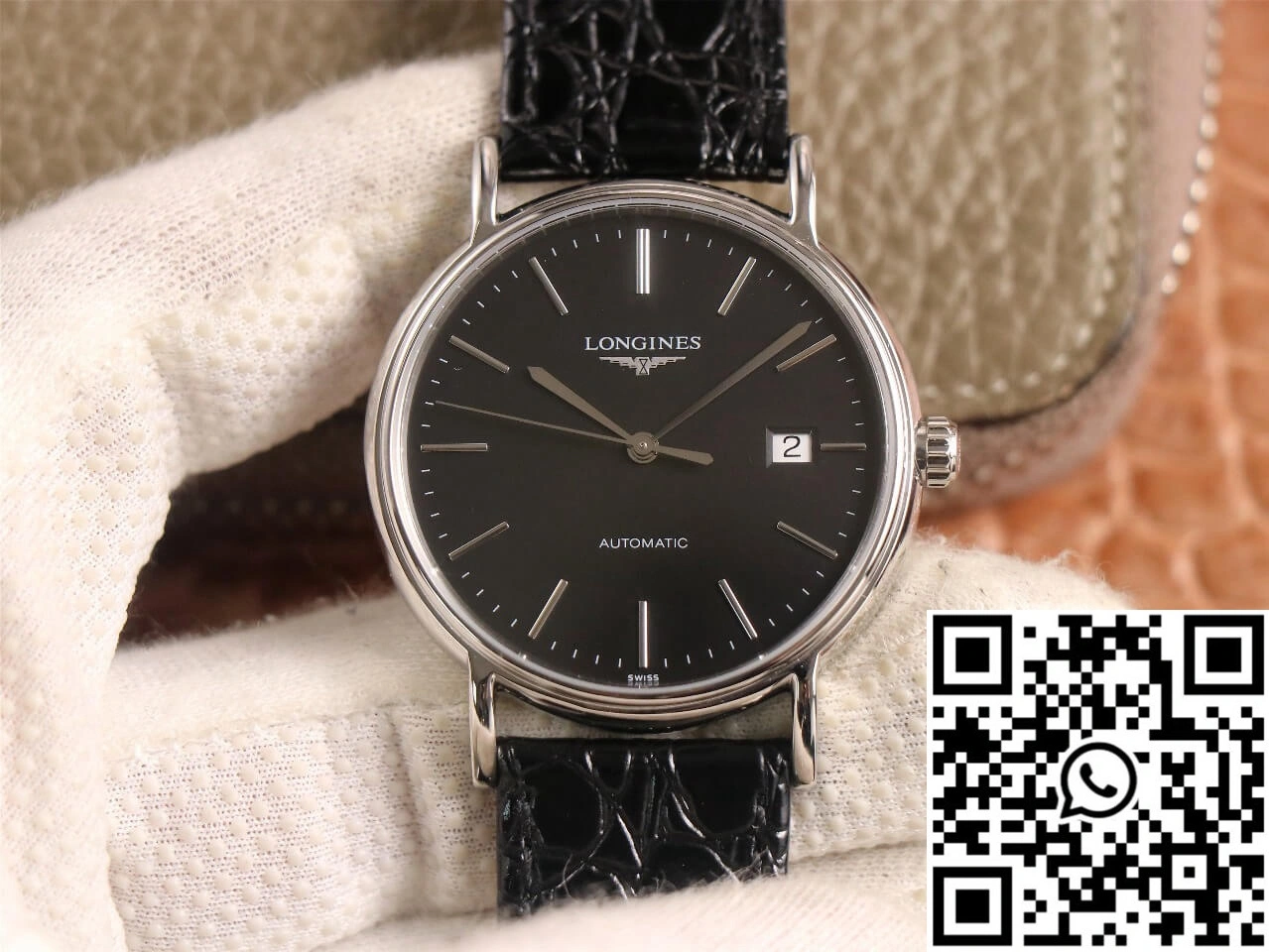 Longines Presence L4.921.4.52.2 KY factory Black Dial Trendsetting 2156