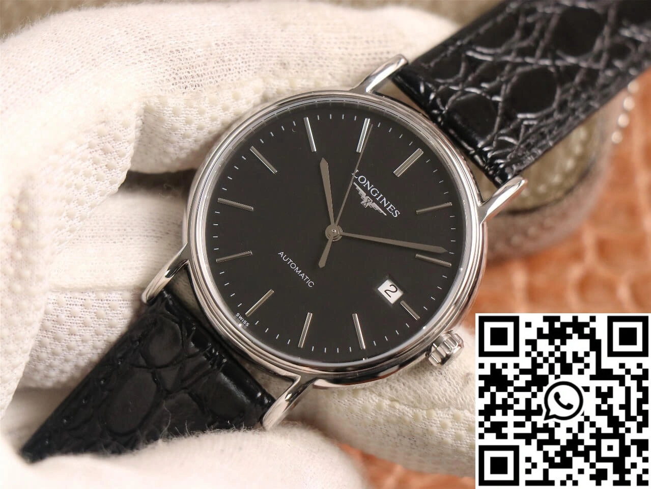 Longines Presence L4.921.4.52.2 KY factory Black Dial Trendsetting 2156