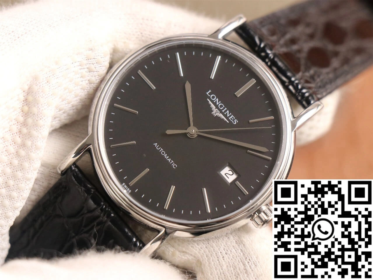 Longines Presence L4.921.4.52.2 KY factory Black Dial Trendsetting 2156