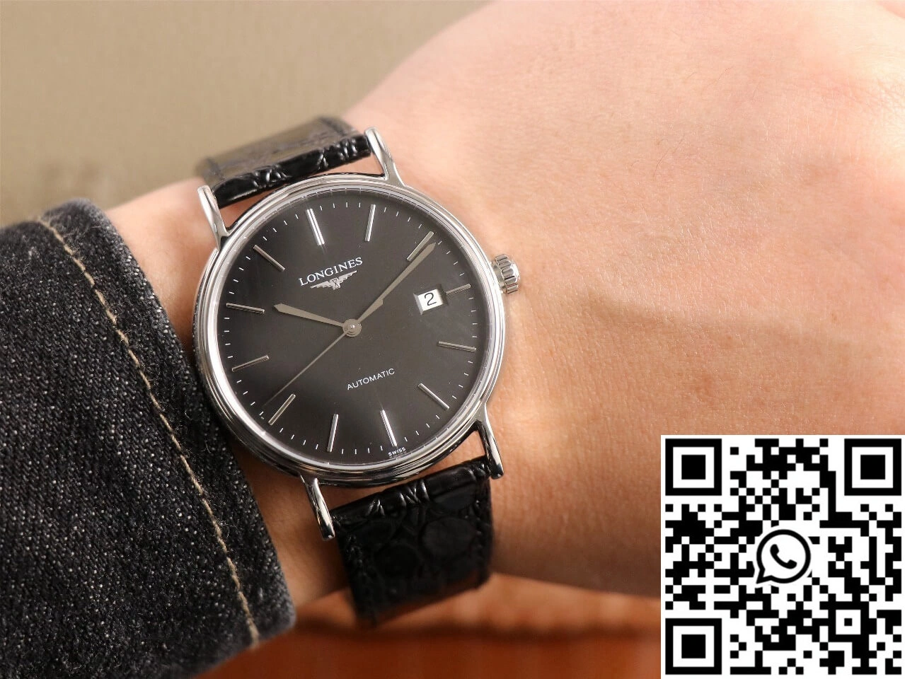 Longines Presence L4.921.4.52.2 KY factory Black Dial Trendsetting 2156