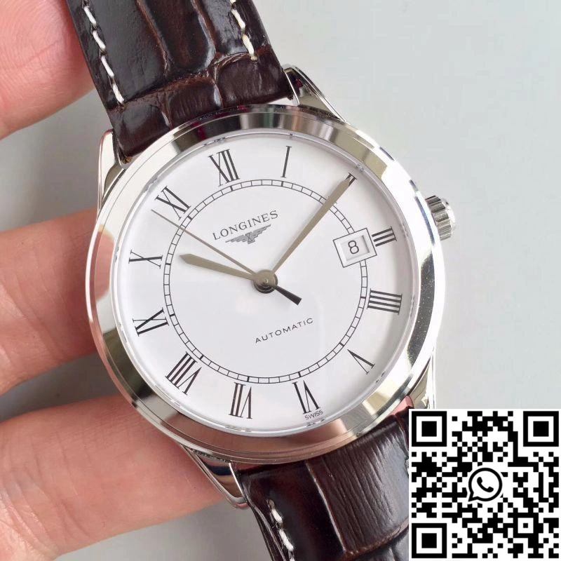 Fashionable Longines Record L2.820.4.11.2 White Dial 2196