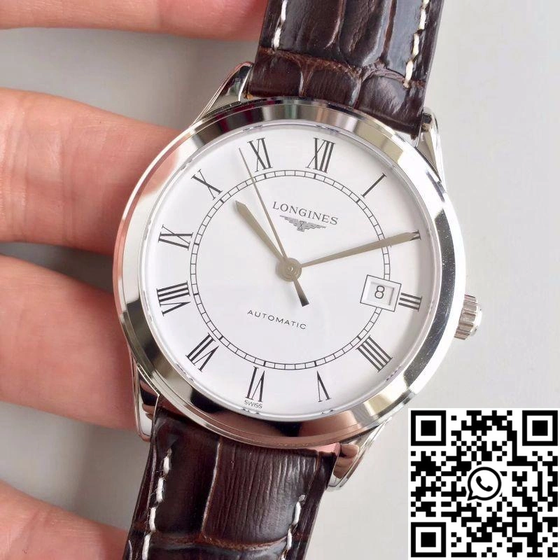 Fashionable Longines Record L2.820.4.11.2 White Dial 2196