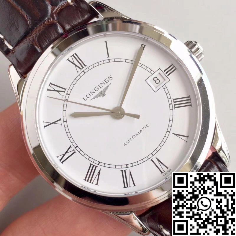 Fashionable Longines Record L2.820.4.11.2 White Dial 2196