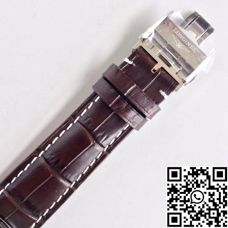 Fashionable Longines Record L2.820.4.11.2 White Dial 2196
