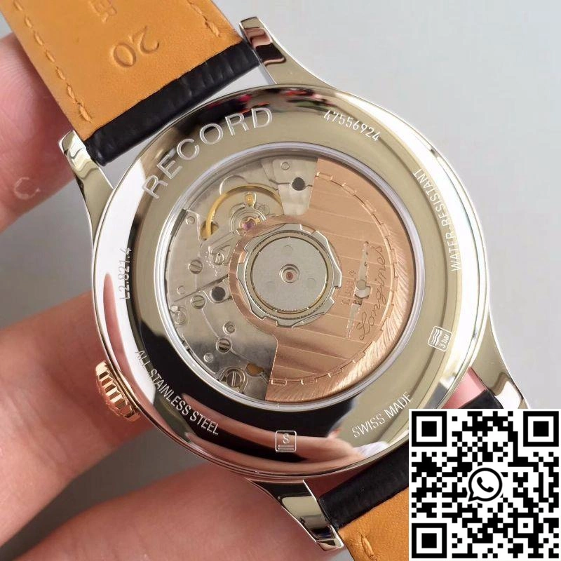 Longines Record L2.820.4.76.2 18K Rose Gold Silver Dial RelaxedFit 2195