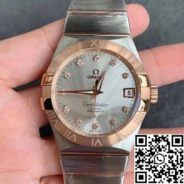 Omega Constellation 123.20.38.21.52.001 VS Factory Diamond-set Dial Youthful 316