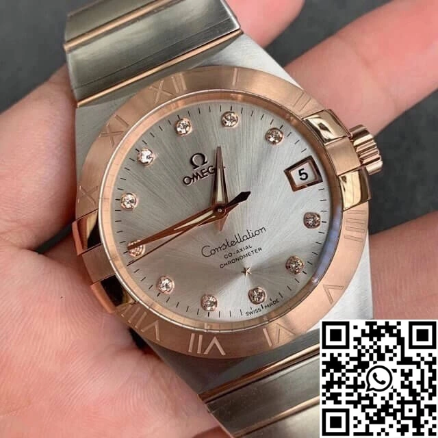Omega Constellation 123.20.38.21.52.001 VS Factory Diamond-set Dial Youthful 316