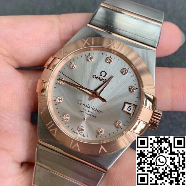 Omega Constellation 123.20.38.21.52.001 VS Factory Diamond-set Dial Youthful 316