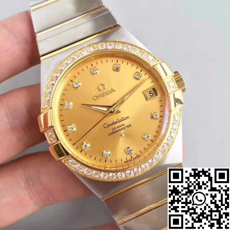 UrbanChic Omega Constellation 123.55.38.21.58.001 38MM 3S Factory Gold Dial 294