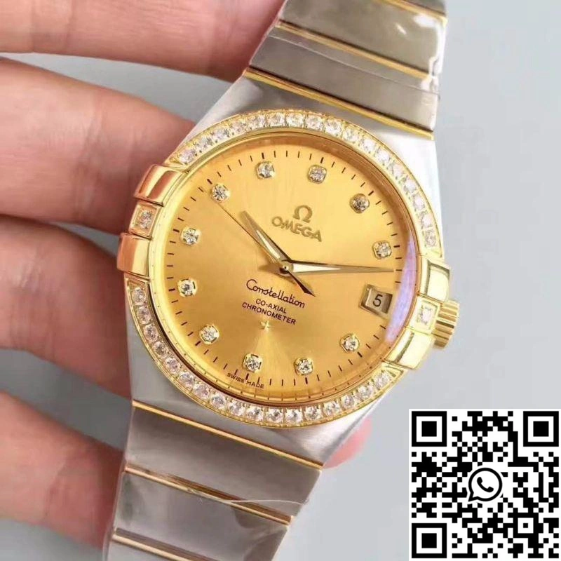 UrbanChic Omega Constellation 123.55.38.21.58.001 38MM 3S Factory Gold Dial 294