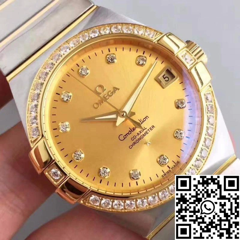 UrbanChic Omega Constellation 123.55.38.21.58.001 38MM 3S Factory Gold Dial 294