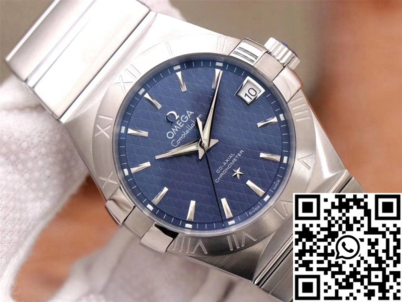 Bright Omega Constellation Co-Axial 38MM 123.10.38.21.03.001 VS Factory Blue Dial 274
