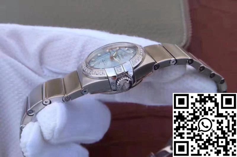 Contemporary Omega Constellation Double Eagle Lady Blue Mother-Of-Pearl Dial 27MM 3S Factory 282