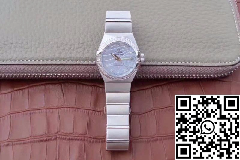 Contemporary Omega Constellation Double Eagle Lady Blue Mother-Of-Pearl Dial 27MM 3S Factory 282