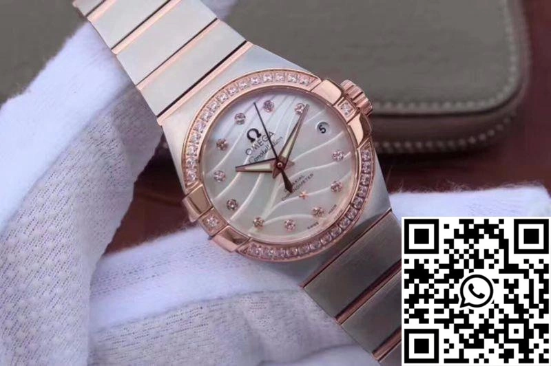 Durable Omega Constellation Double Eagle Lady Pink Mother-Of-Pearl Dial 27MM 3S Factory 292