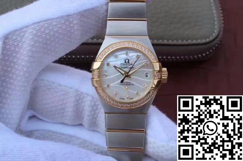 Stylish Omega Constellation Double Eagle Lady White Mother-Of-Pearl Dial 27MM 3S Factory 284