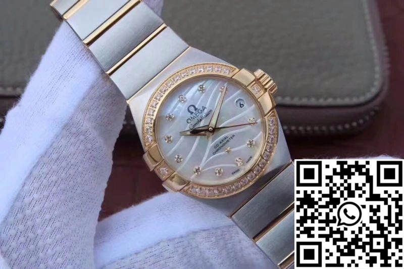 Stylish Omega Constellation Double Eagle Lady White Mother-Of-Pearl Dial 27MM 3S Factory 284