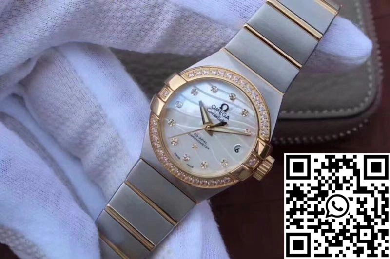 Stylish Omega Constellation Double Eagle Lady White Mother-Of-Pearl Dial 27MM 3S Factory 284