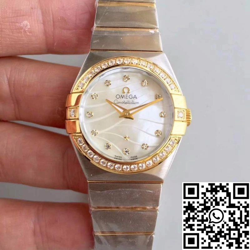 Omega Constellation Ladies 123.25.24.60.55.011 White Mother Of Pearl Dial Fashionable 281