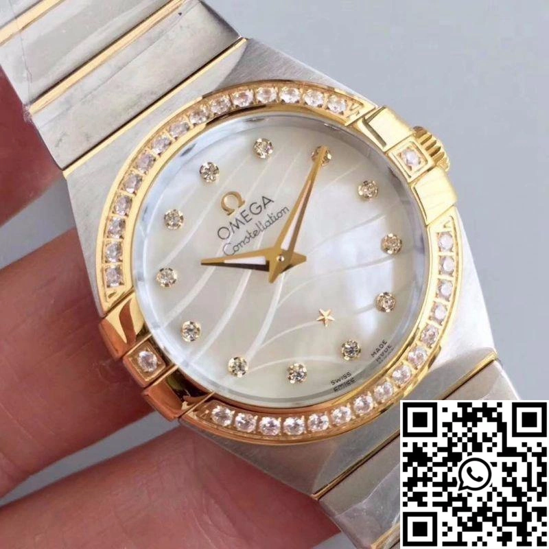 Omega Constellation Ladies 123.25.24.60.55.011 White Mother Of Pearl Dial Fashionable 281