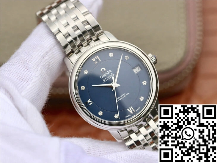 EyeCatching Omega De Ville 424.10.33.20.53.001 MKS Factory Diamond Blue Dial 301