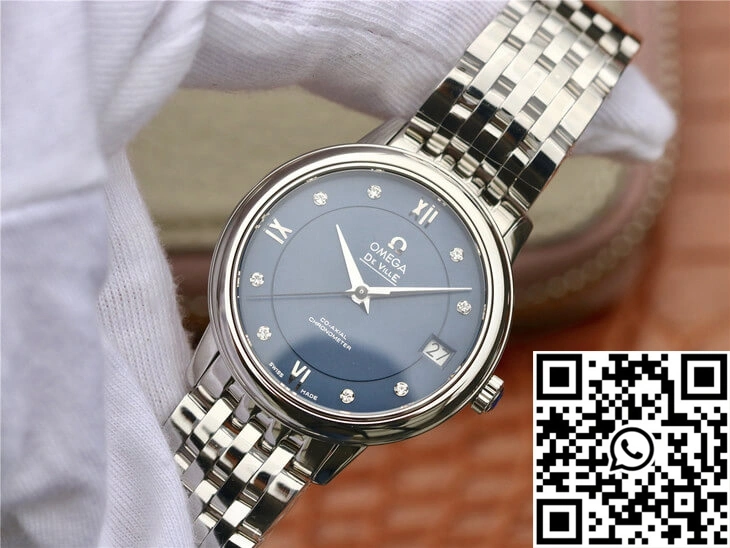EyeCatching Omega De Ville 424.10.33.20.53.001 MKS Factory Diamond Blue Dial 301