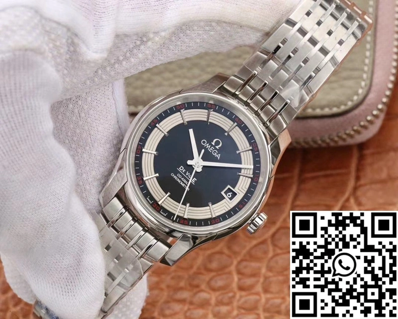 Omega De Ville 431.30.41.21.01.001 VS Factory Black Dial Stretchable 299