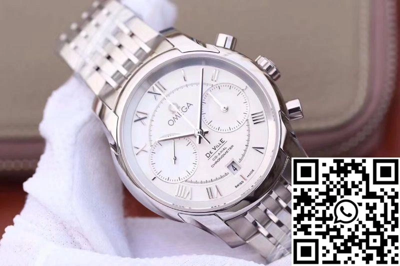 Breathable Omega De Ville Co-Axial Chronograph 42MM 431.10.42.51.02.001 OM Factory White Dial 314