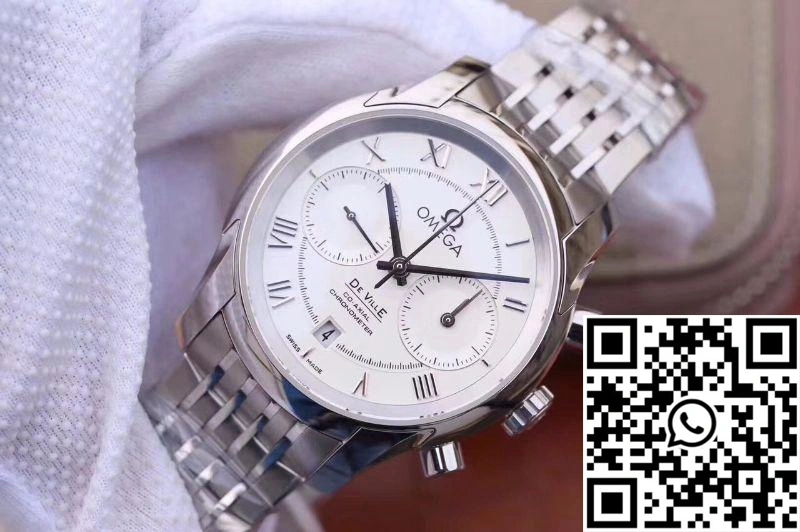 Breathable Omega De Ville Co-Axial Chronograph 42MM 431.10.42.51.02.001 OM Factory White Dial 314