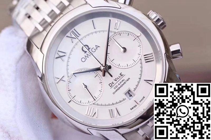 Breathable Omega De Ville Co-Axial Chronograph 42MM 431.10.42.51.02.001 OM Factory White Dial 314