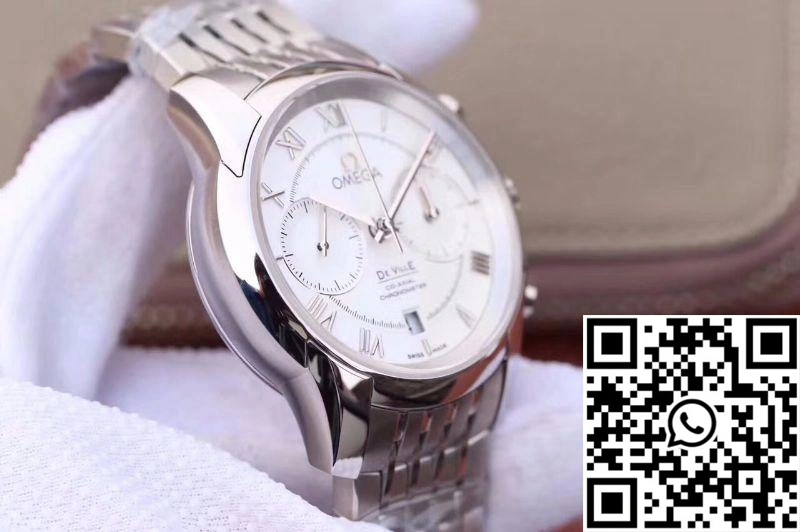 Breathable Omega De Ville Co-Axial Chronograph 42MM 431.10.42.51.02.001 OM Factory White Dial 314