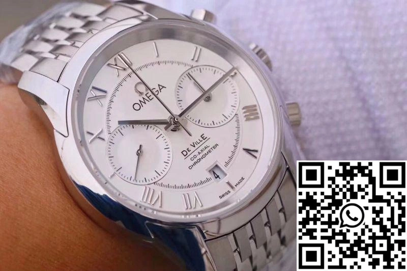 Breathable Omega De Ville Co-Axial Chronograph 42MM 431.10.42.51.02.001 OM Factory White Dial 314
