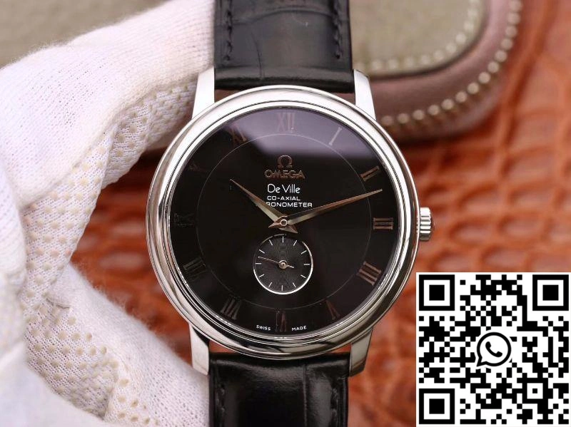 Attractive Omega De Ville Prestige Co-Axial Small Seconds 4813.40.01 Black Dial 305