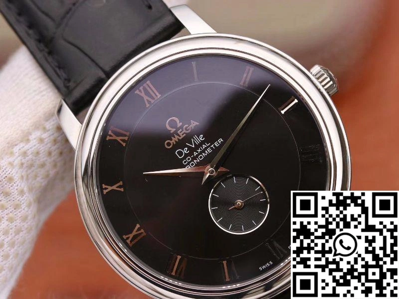 Attractive Omega De Ville Prestige Co-Axial Small Seconds 4813.40.01 Black Dial 305