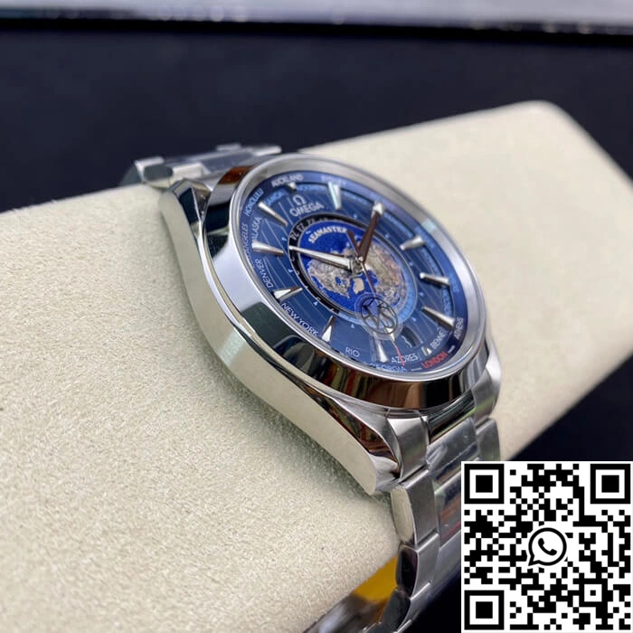 Omega Seamaster Aqua Terra GMT Worldtimer 220.10.43.22.03.001 VS Factory Blue Dial Timeless 335