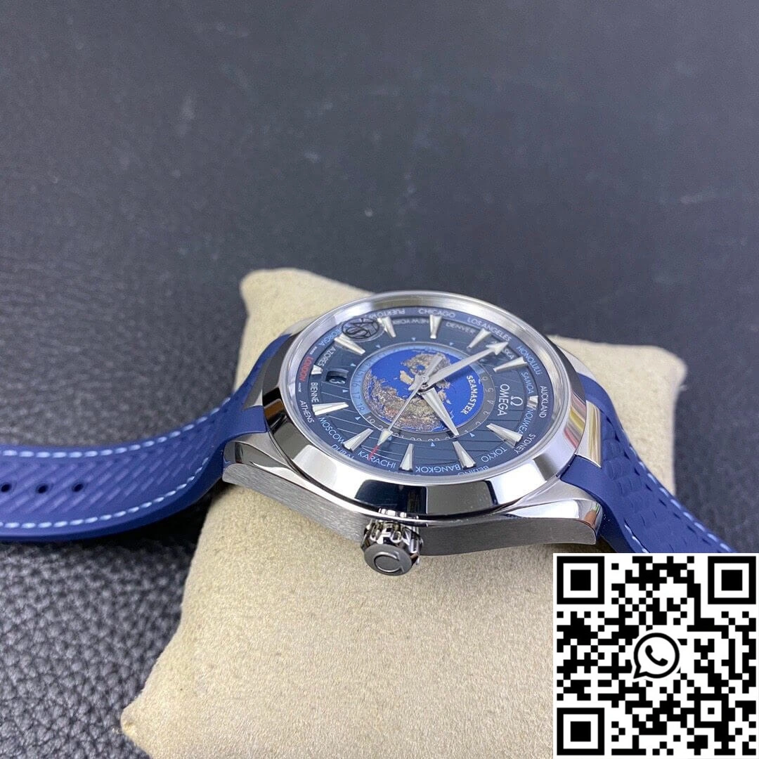 Bright Omega Seamaster Aqua Terra GMT Worldtimer 220.12.43.22.03.001 VS Factory Blue Dial 419