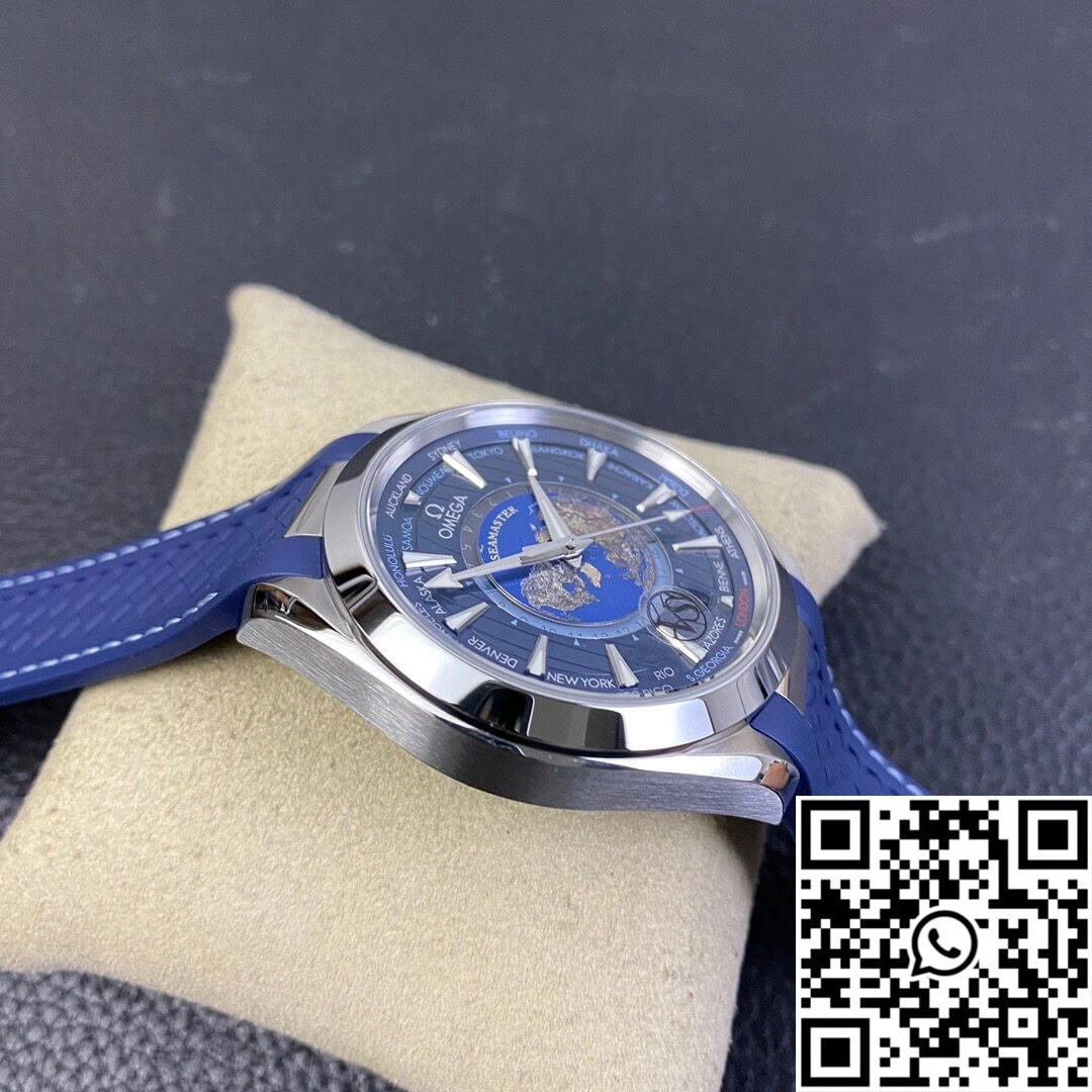 Bright Omega Seamaster Aqua Terra GMT Worldtimer 220.12.43.22.03.001 VS Factory Blue Dial 419