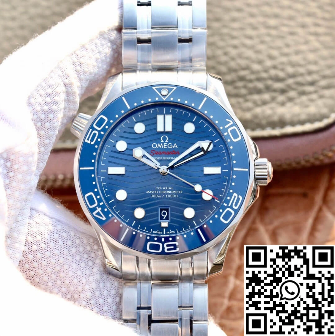 Omega Seamaster Diver 300M 210.30.42.20.03.001 VS Factory Blue Bezel Efficient 386